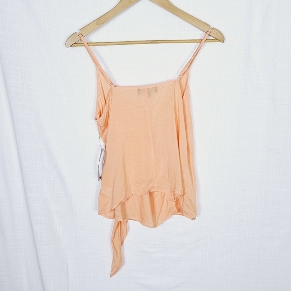 NWT Lulu's Take Note Peach Wrap Women's Summer Camisole Knot Top Size S - Picture 10 of 10